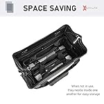 DURHAND-3pcs-Rolling-Mobile-Tool-Bag-Electrician-with-3-Bags-for-OrganizationStorage-and-Adjustable-Carrying-Handle