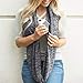 Scarves for Women,Girls,Ladies Infinity Scarf with Zipper Pocket Soft Stretchy Lightweight Wrap (Black+Gray)