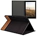 kwmobile Case for Sony Xperia Tablet Z4 - PU Leather and Canvas Protective Cover with Stand Feature - Anthracite Light Brown