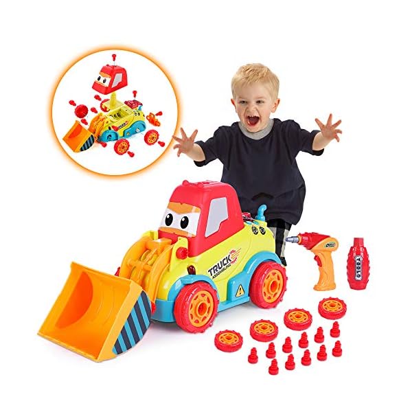 VATOS-Bulldozer-Truck-Car-Toy-Take-Apart-Toys-DIY-Pretend-Play-Set-Assemble-Transform-Construction-Vehicle-With-Toy-Tool-for-Boys-Girl-Kids VATOS Bulldozer Truck Car Toy Take Apart Toys DIY Pretend Play Set Assemble Transform Construction Vehicle With Toy Tool…