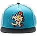 BIOWORLD Pokemon Meowth Embroidered Turquoise Snapback Cap