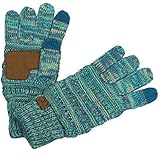 BYSUMMER C.C Smart Touch Tip Cold Weather Best Winter Gloves (#15blue multi)