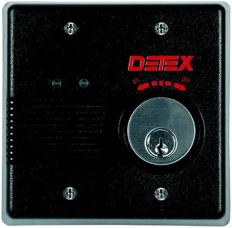 Detex EAX-2500F-BK AC/DC External Powered Flush Wall Mount Exit Alarm
