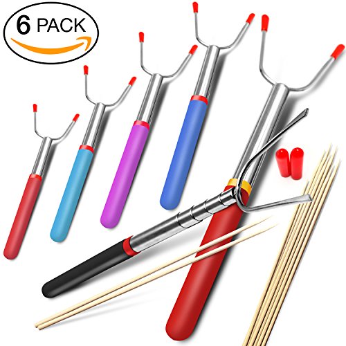 Premium marshmallow roasting sticks, (set of 6) forks f…