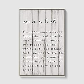 Framed Home Artwork Vintage Wood for Living Room Bedroom