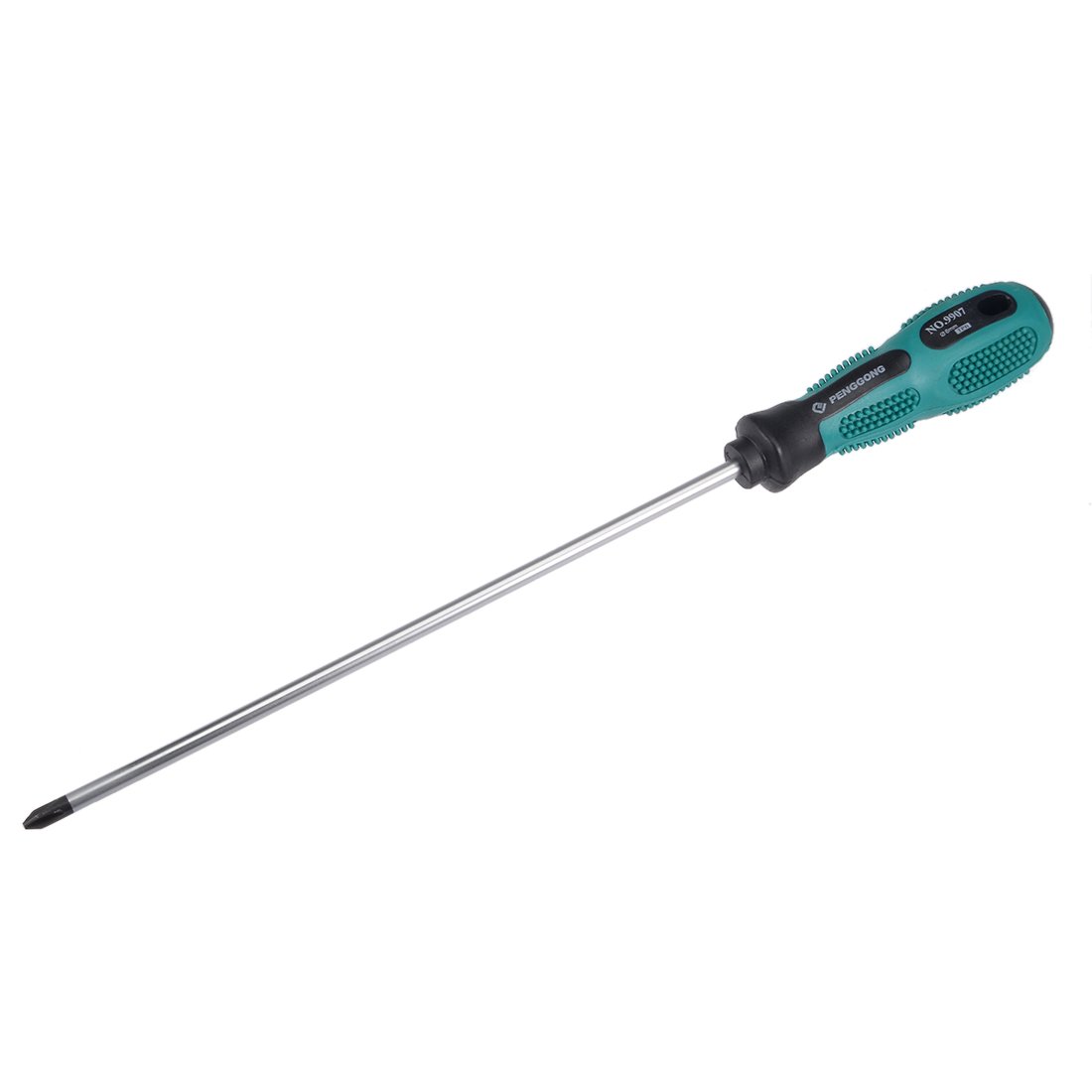 sourcing map #2 Phillips Screwdriver 10 Inch Round Shaft Non Slip Comfortable Handle