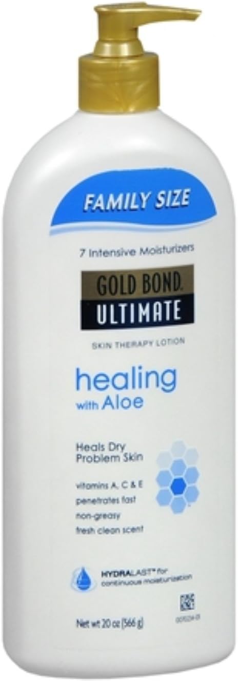 Gold Bond Ultimate Skin Therapy Lotion Healing With Aloe 20 Ounce (Value Pack of 10)