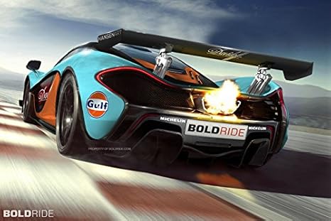 Amazon ローレンスペインティング Mclaren P1 Mp4 12c スーパーカーポスター 男の子の部屋の装飾 インチ ラグジュアリー ドリーム クール 車 画像03 アートフレーム ポスター オンライン通販
