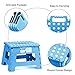 ACSTEP Folding Lightweight Plastic 9 inch Foldable Step Stool, Non Slip Folding Stools for Kitchen Bathroom Bedroom (Blue)