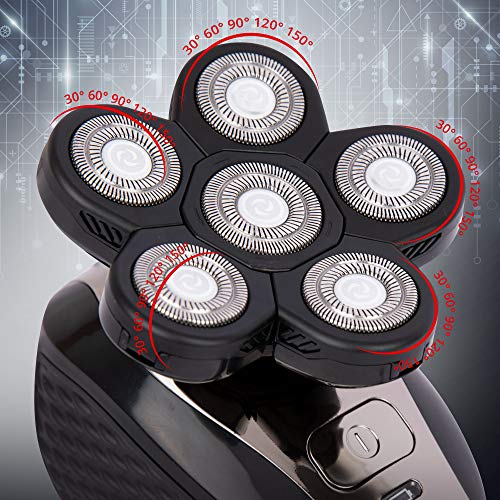 AidallsWellup Men’s 5in1 Electric Head Shaver for Bald Men Head