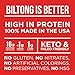 Stryve Biltong, Beef Jerky without the Junky. 16g Protein, Sugar Free, No Carbs, Gluten Free, No Nitrates, No MSG, No Preservatives. Keto and Paleo Friendly. Spicy Peri Peri, 10oz