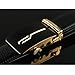 REGITWOW Men's Leather Belts Sliding Buckle 35mm Ratchet Belt for Men