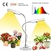 GROWSTAR 50W LED Plant Lights for Indoor Plants, Super Bright 100 LEDs Sunlike Full Spectrum Grow Lamp, Dual Head 360 Degree Gooseneck Grow Light with Replaceable Bulbs Seedling Plant Grow Light