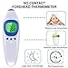 Fxexblin Medical Forehead Thermometer, Digital Infrared Thermometer with Fever Indicator, Suitable for Baby, Infants, Toddlers and Adult CE&FDA Approved (Blue and White)