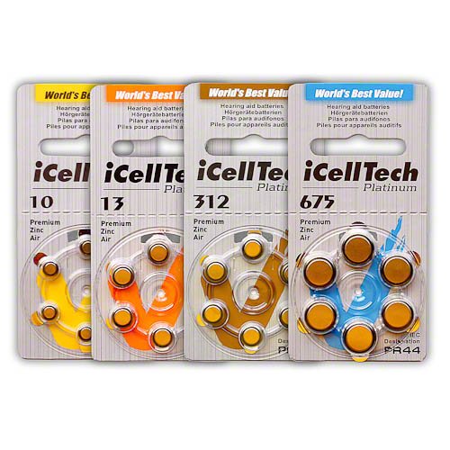 60 iCellTech Hearing Aid Batteries Size: 10