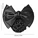 maxgoods 3Pcs Women Hair Clip Hair Bun Cover Barrettes Net Snood Hairnet Lace Bow Bowknot Decor French Hair Clip,Black & Blue & Red