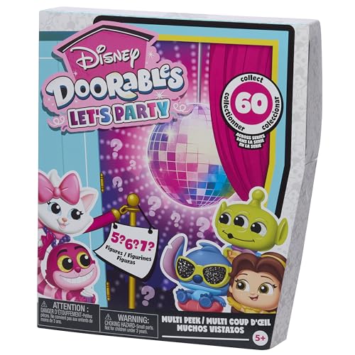 Disney Doorables Let’s Party Multi-Peek Series 14, Collectible 1.5 Inch Toy, Holiday Stocking Stuffers, Gifts, Presents, Boys and Girls Toy Ages 5 and Up