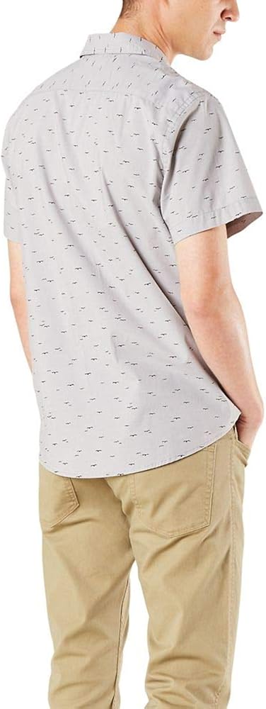 Dockers Men's Short Sleeve Button-Down Modern Fit Supreme Flex Poplin Shirt at  Men’s Clothing store