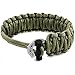 STEVEN G Men's Survival Gear Adjustable Professional Paracord Fashion Sport Bracelet with Firestarter and Striker/Cutter for Outdoor Adventures Prime Gift, Army Green