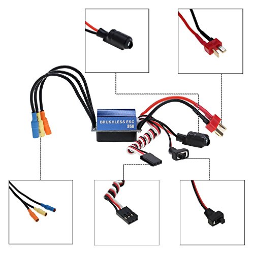 FastWin 2845 3930KV 4P Sensorless Brushless Motor & 35A Brushless ESC Electronic Speed Controller for 1/14 1/16 1/18 RC Car (2845 3930KV+35A)