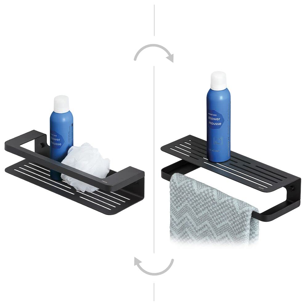 Tiger Caddy Shower Basket/Towel Rail 35 cm Black