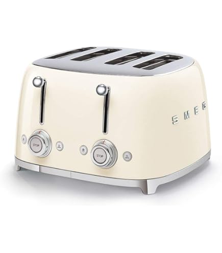 Amazon.com: Smeg 4-Slice Toaster-Chrome : Home & Kitchen