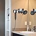 Nozza Hair Dryer Wall Mount Holder, Aluminum Alloy Wall Bracket Holder for Dyson Supersonic Hair Dryer, Diffuser and Two Nozzles