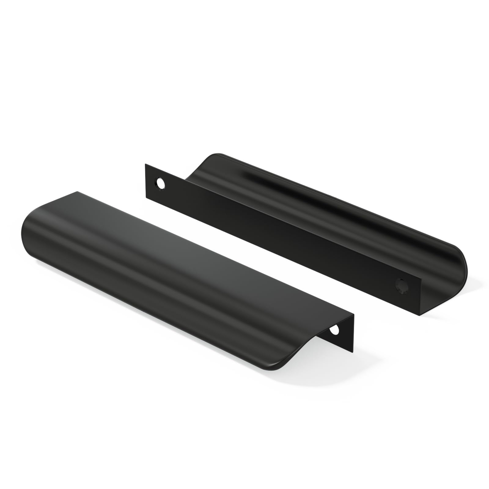 10 x 128 mm Furniture Handles Profile Handle Aluminium Black Cupboard Handles Modern Kitchen Handles Curved Door Handle Concealed Drawer Handle – Golden Warm