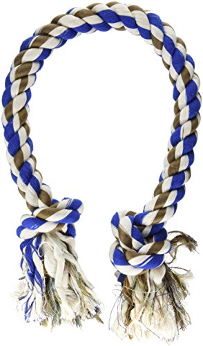 Flossy Chews Colossal 42-Inch Cottonblend Color 2-Knot Rope Tug