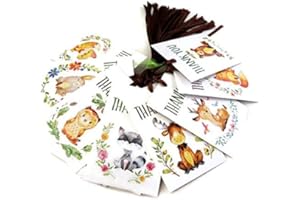 Woodland Forest Animals Thank You Favor Tags by Adore By Nat - Baby Shower Birthday Party Gift Tags - Set of 24