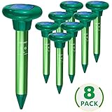 LOMEREY 8 Pack Mole Repellent Solar Gopher Repellent Vole Repellent Rodent Repellent Ultrasonic Mice Repellent Ultrasonic Pest Repeller Rat Repellent Pest Control Products