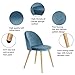 GreenForest Dining Chairs Set of 2, Mid Century Modern Kitchen Chairs Velvet Upholstered Accent Leisure Chairs for Living Room, Blue