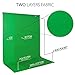 Green Screen Photo Backdrop or Background 6х9 Ft – 100% Cotton Muslin Chromakey Curtain Collapsible Set for Photography Studio Videos Gaming - Bonus 3 Backdrop Clamps & a Carry Bag - MUVR lab