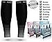 Physix Gear Calf Compression Sleeves for Women and Men - Calf Compression Sleeve for Running, Provides Calf Support and Shin Splints comfort, Compression Sleeves Calf for Enhanced, Black/Grey, S/M