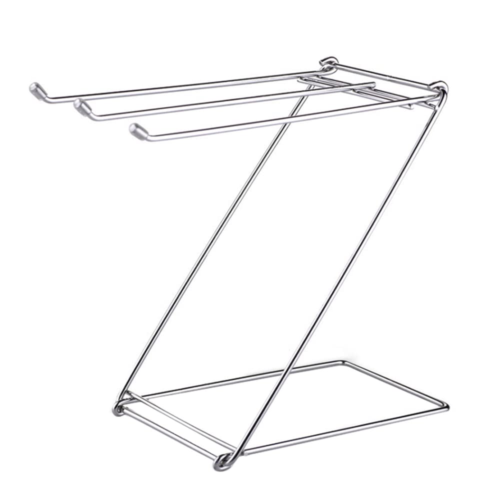 ARFUKA Hand Towel Holder Standing Fodable Towel Rack Headband Holder Stainless Steel Z-Shape Tower Bar for Bathroom Kitchen Vanity Countertop