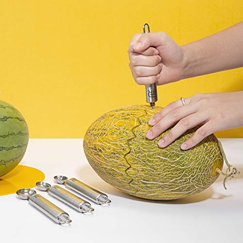 Riveira Melon Baller Scoop Set Stainless Steel 4Piece Carving Knife