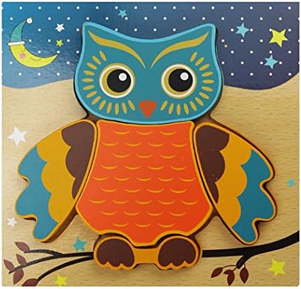 Cartoon Wooden 3D Puzzle Jigsaw Wooden Toys For Children (Owl)