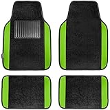 FH Group F14407GREEN Premium Full Set Carpet Floor Mat (Sedan and SUV with Driver Heel Pad Green)