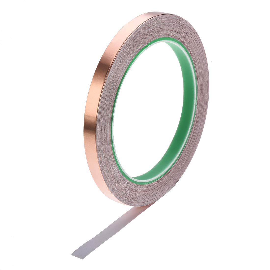 uxcell Double Sided Conductive Tape Slug Repellent Copper Foil Tape Adhesive 8mm x 20m/21.8yards Length for Guitar, EMI Shielding Crafts, Electrical Repairs, Stained Glass