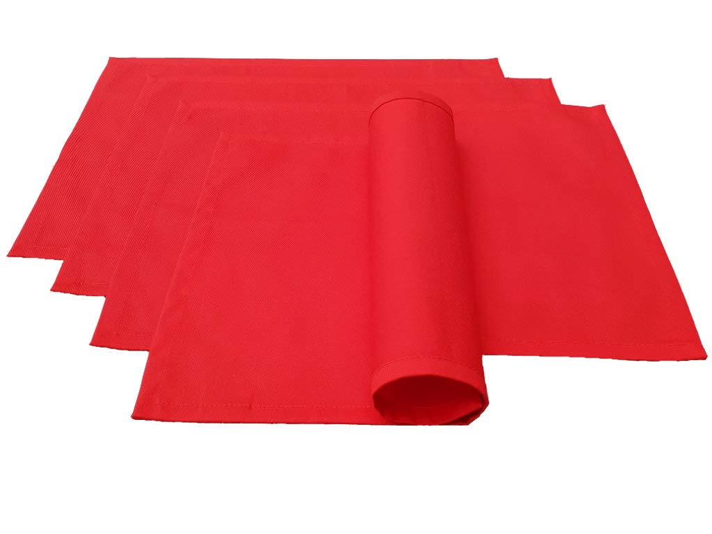 Lemos Home Lemos-Home Place Mat Set of 4 Approx. 46 x 36 cm Cotton (Red) — image 1