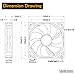 GDSTIME 120mm x 25mm 105cfm 3000rpm Hydraumatic Bearing Brushless Dc Cooling Fan