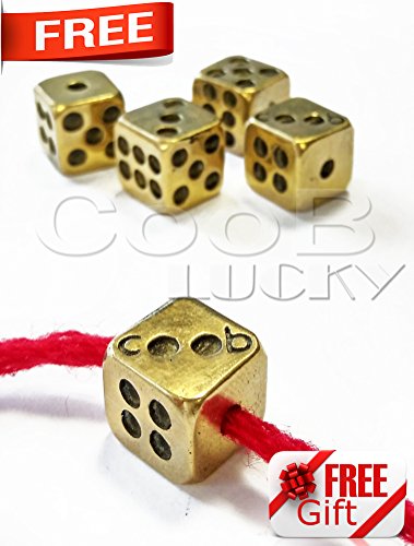 CooB - by Finger Guard & Knives Knife Pommel Bolster Silver/Bronze for Custom Handle Knife Making Lucky Dice Bead for KNIFE LANYARD, PARACORD BRACELETS in GIFT! (ARGALI) - Thumbnail 5