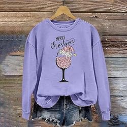 SMIDOW Plus Size Funny Christmas Shirts For Women