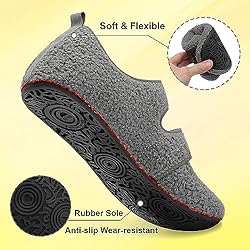 LeIsfIt House Slippers for Women Men Wide Diabetic