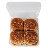 Home-X - Hamburger Bun Storage Container, See-Through Container Keeps Buns Fresh for Longer and Prevents Staling so You Can Enjoy and Re-use Far Past Opening