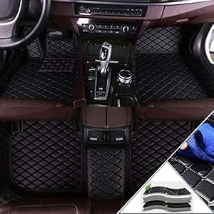 Custom Car Floor Mats for Toyota Full Coverage All Weather Protection for & achter Liner Set (Color : Black)