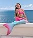 Fin Fun Mermaid Tail Only, Reinforced Tips, NO Monofin, Bahama Blush, Youth 12