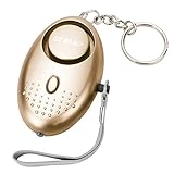 GT ROAD Personal Alarm, 140DB Emergency Self-Defense Security Alarm with LED Light for Women Girls Elderly Safety,Gold(Batteries Included)