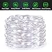 Weepong Solar String Lights, Outdoor String Lights with 100 LEDs 33 Foot Silver Copper Wire 8 Mode Waterproof Solar Starry Lights for Wedding Garden Home Party Patio Lawn Trees (Cold White 2 Pack)