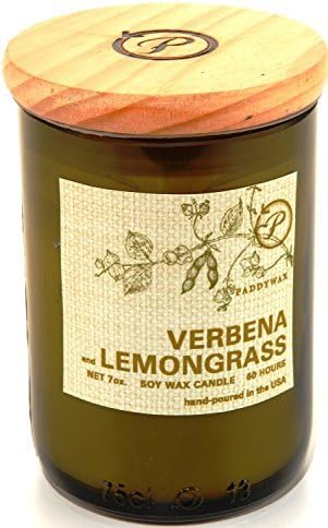 Paddywax - Eco Green - VERBENA &amp; LEMONGRASS Soy Wax Candle in Green RECYCLED GLASS - 8oz - 60 Hour Burn by Eco Green